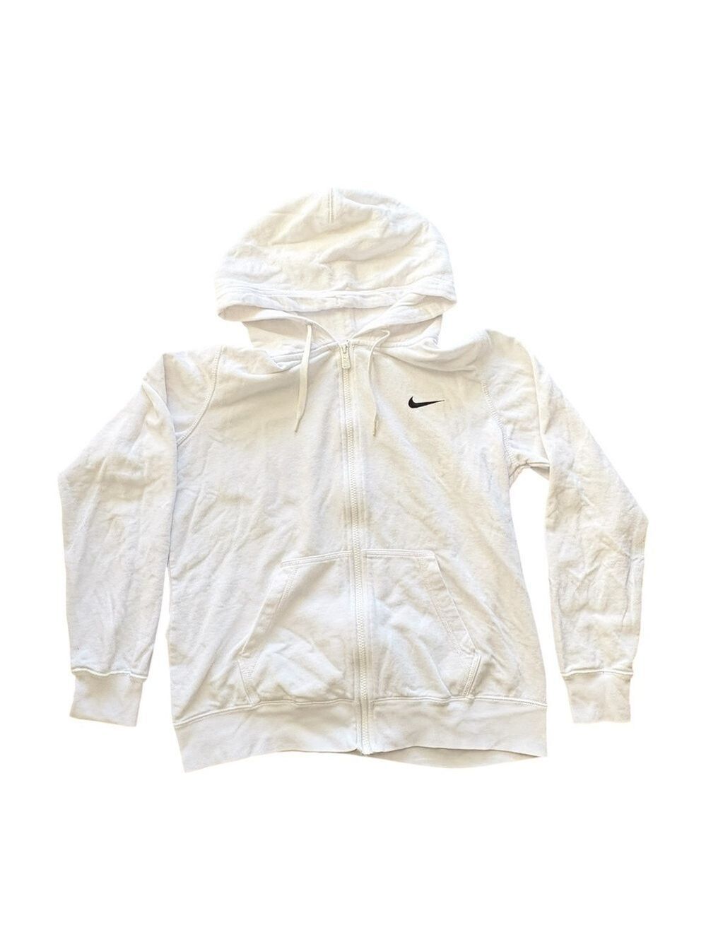 Nike Zip-Up White Hoodie Size Large